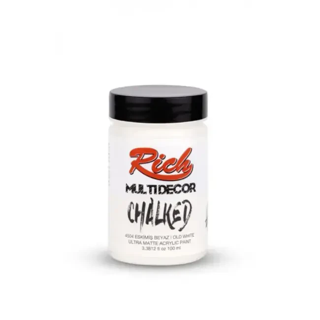 Rich Multi Decor Chalked Ultra Mat Akrilik Boya 100 ml Eskimiş Beyaz 4504 - 1