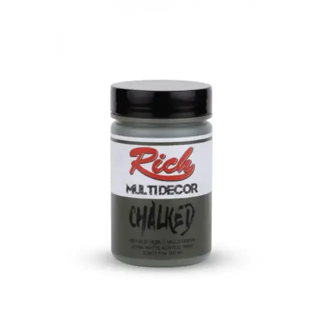 Rich Multi Decor Chalked Ultra Mat Akrilik Boya 100 ml Küf Yeşili 4570 - Rich