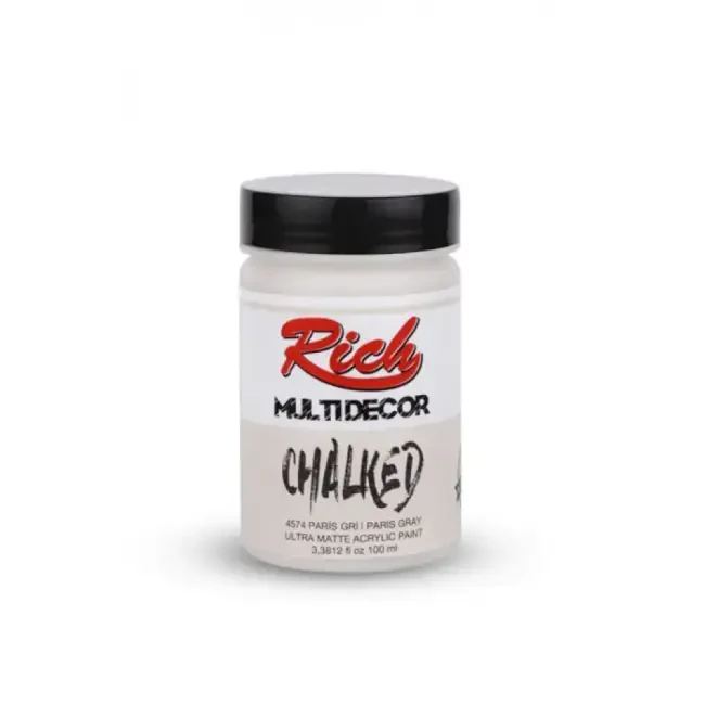 Rich Multi Decor Chalked Ultra Mat Akrilik Boya 100 ml Paris Gri 4574 - 1