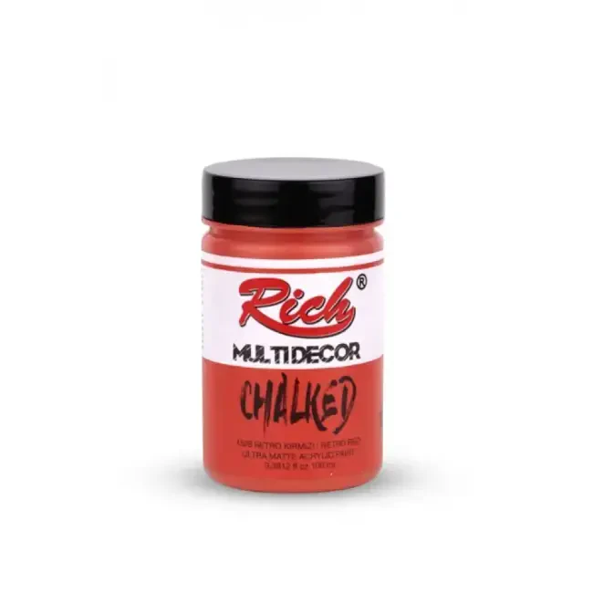 Rich Multi Decor Chalked Ultra Mat Akrilik Boya 100 ml Retro Kırmızı 4528 - 1