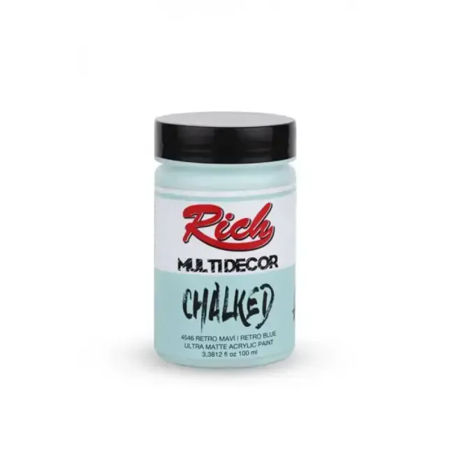 Rich Multi Decor Chalked Ultra Mat Akrilik Boya 100 ml Retro Mavi 4546 - Rich