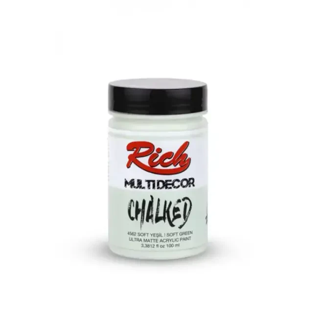Rich Multi Decor Chalked Ultra Mat Akrilik Boya 100 ml Soft Yeşili 4562 - 1