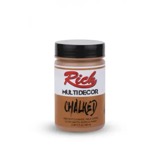 Rich Multidecor Chalked Kadife Efekt Boya 100 cc Sütlü Kahve 4584 - Rich