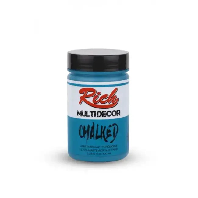 Rich Multi Decor Chalked Ultra Mat Akrilik Boya 100 ml Turkuaz 4558 - 1
