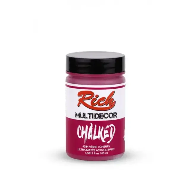 Rich Multi Decor Chalked Ultra Mat Akrilik Boya 100 ml Vişne 4534 - 1