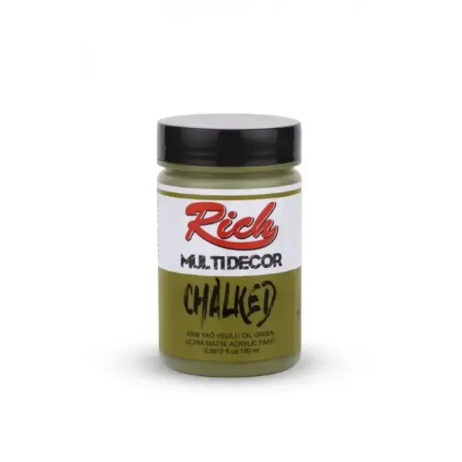 Rich Multi Decor Chalked Ultra Mat Akrilik Boya 100 ml Yağ Yeşili 4568 - Rich