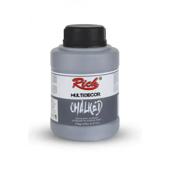 Rich Multi Decor Chalked Ultra Mat Akrilik Boya 1250 ml İs Siyahı 4576 - 1