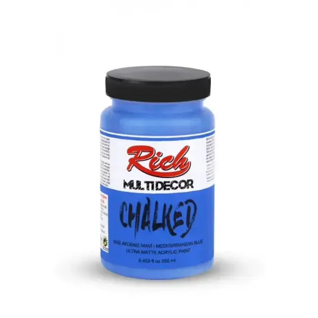 Rich Multi Decor Chalked Ultra Mat Akrilik Boya 250 ml Akdeniz Mavi 4552 - 1