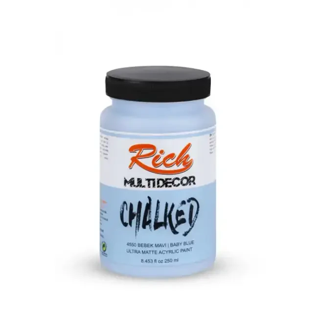 Rich Multi Decor Chalked Ultra Mat Akrilik Boya 250 ml Bebek Mavi 4550 - 1