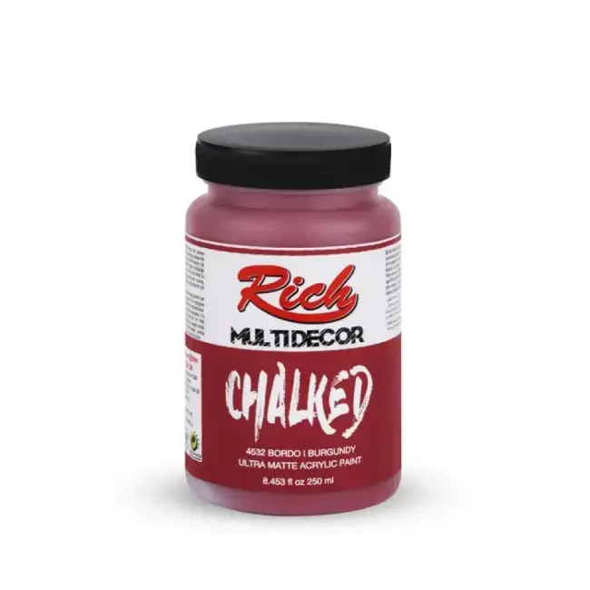 Rich Multi Decor Chalked Ultra Mat Akrilik Boya 250 ml Bordo 4532 - Rich