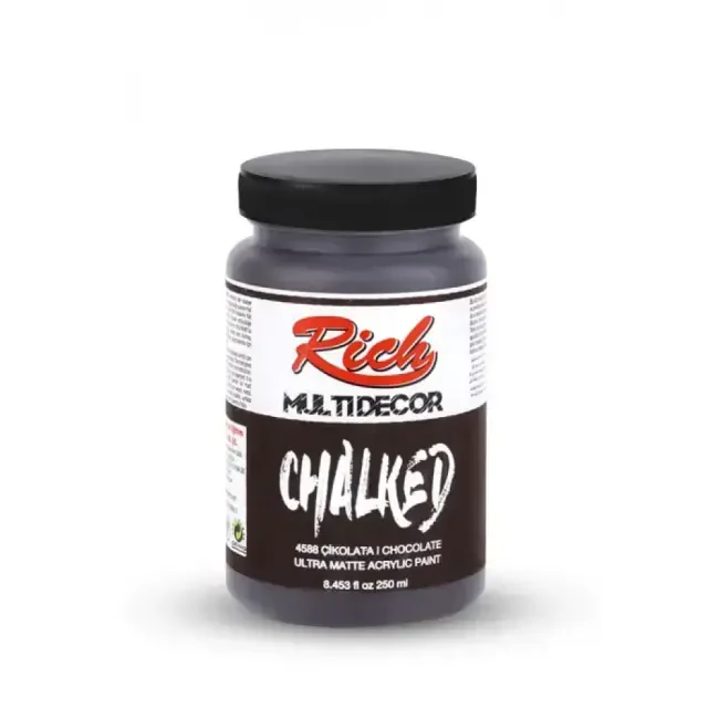 Rich Multi Decor Chalked Ultra Mat Akrilik Boya 250 ml Çikolata 4588 - 1