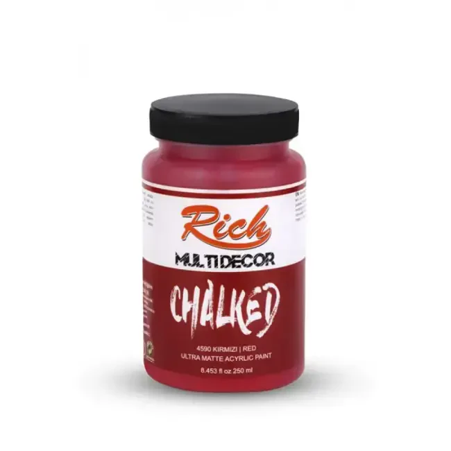 Rich Multi Decor Chalked Ultra Mat Akrilik Boya 250 ml Kırmızı 4590 - 1