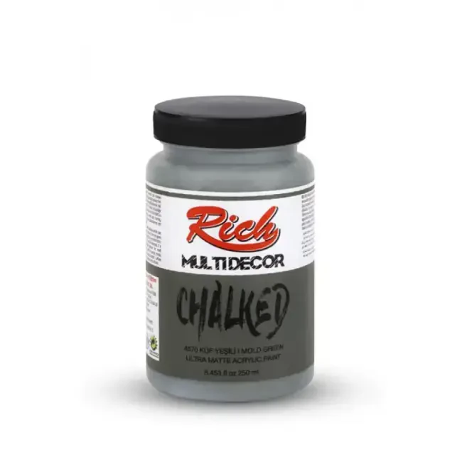 Rich Multi Decor Chalked Ultra Mat Akrilik Boya 250 ml Küf Yeşili 4570 - 1