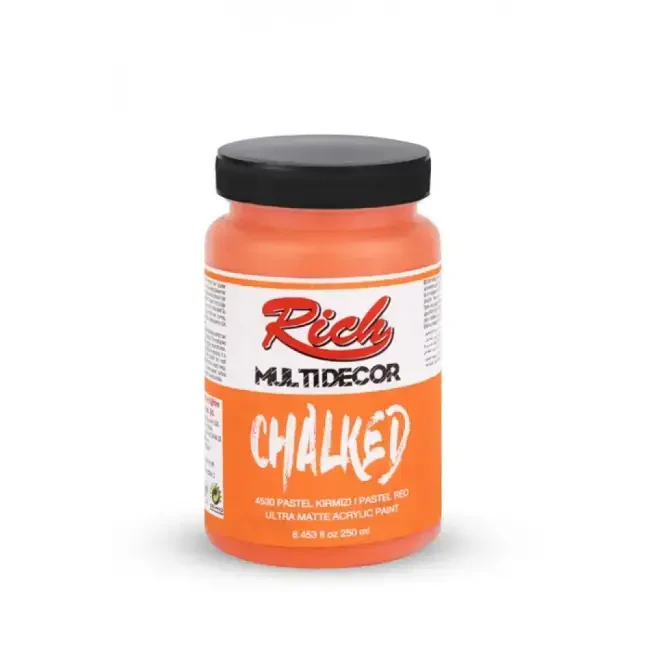 Rich Multi Decor Chalked Ultra Mat Akrilik Boya 250 ml Pastel Kırmızı 4530 - 1