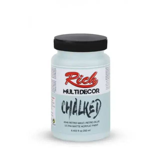 Rich Multi Decor Chalked Ultra Mat Akrilik Boya 250 ml Retro Mavi 4546 - 1