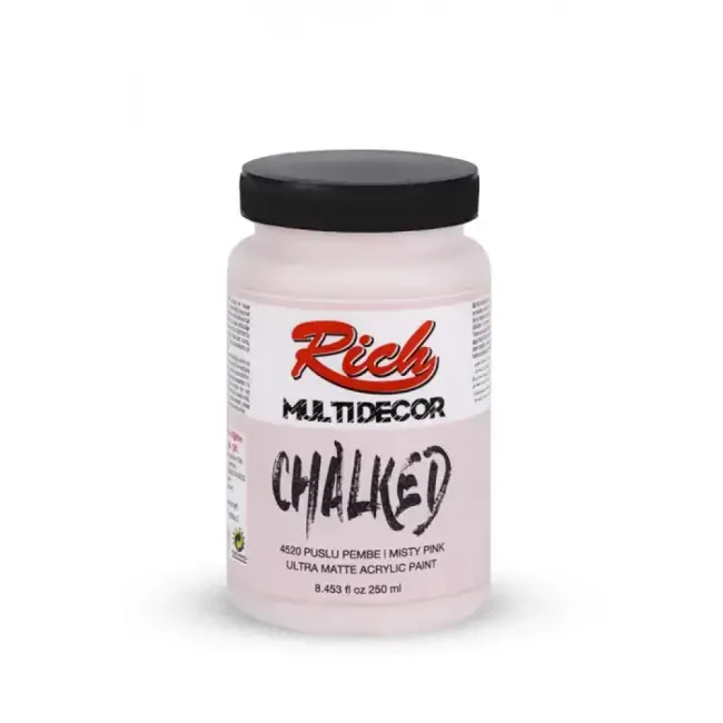 Rich Multi Decor Chalked Ultra Mat Akrilik Boya 250 ml Puslu Pembe 4520 - 1