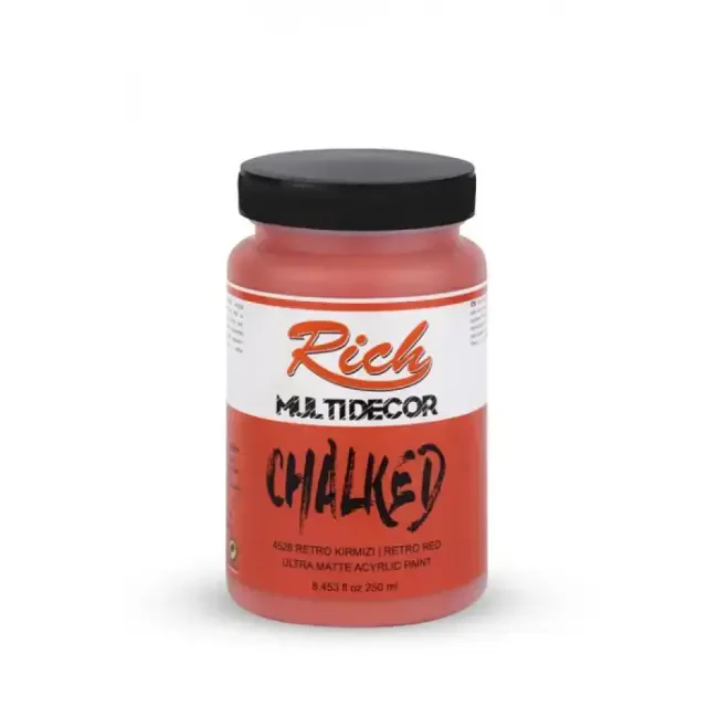 Rich Multi Decor Chalked Ultra Mat Akrilik Boya 250 ml Retro Kırmızı 4528 - 1