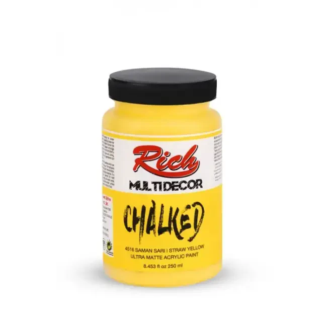 Rich Multi Decor Chalked Ultra Mat Akrilik Boya 250 ml Saman Sarı 4516 - 1