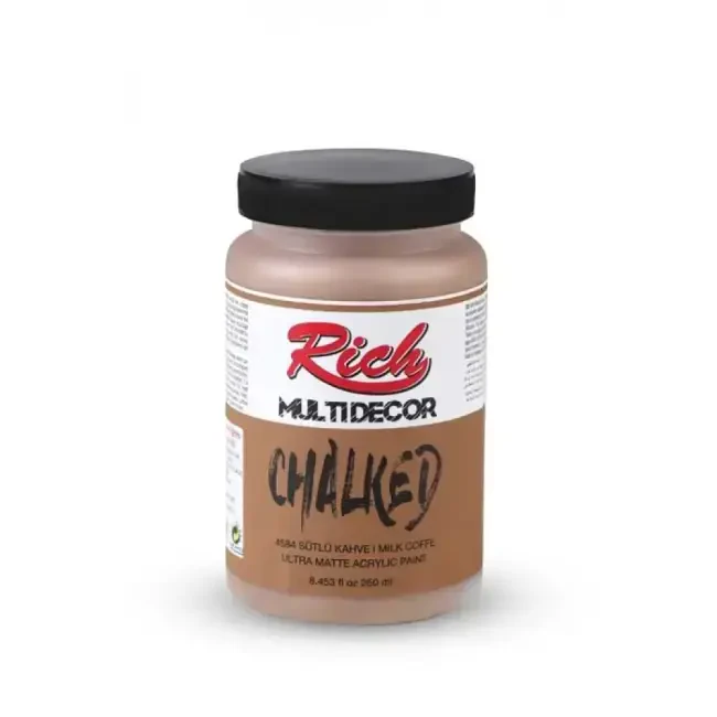 Rich Multi Decor Chalked Ultra Mat Akrilik Boya 250 ml Sütlü Kahve 4584 - 1