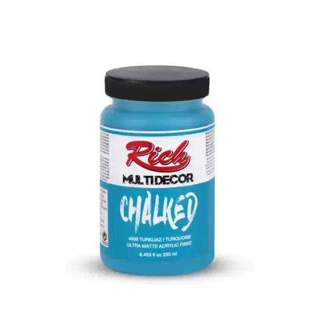 Rich Multi Decor Chalked Ultra Mat Akrilik Boya 250 ml Turkuaz 4558 - Rich
