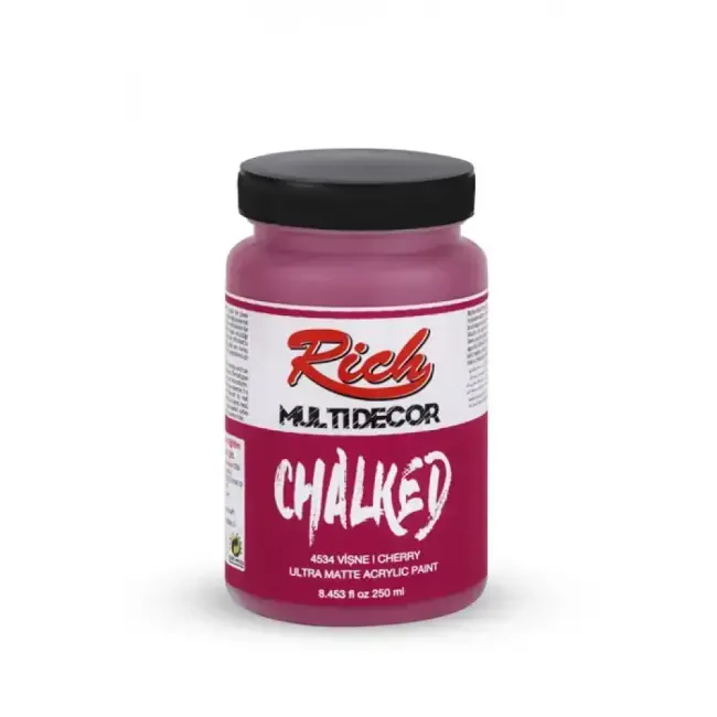 Rich Multi Decor Chalked Ultra Mat Akrilik Boya 250 ml Vişne 4534 - 1