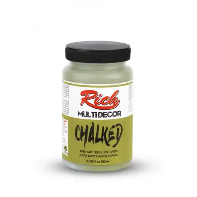Rich Multi Decor Chalked Ultra Mat Akrilik Boya 250 ml Yağ Yeşili 4568 - Rich