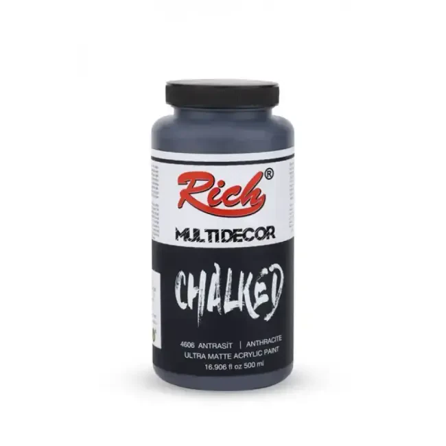 Rich Multi Decor Chalked Ultra Mat Akrilik Boya 500 ml Antrasit 4606 - Rich