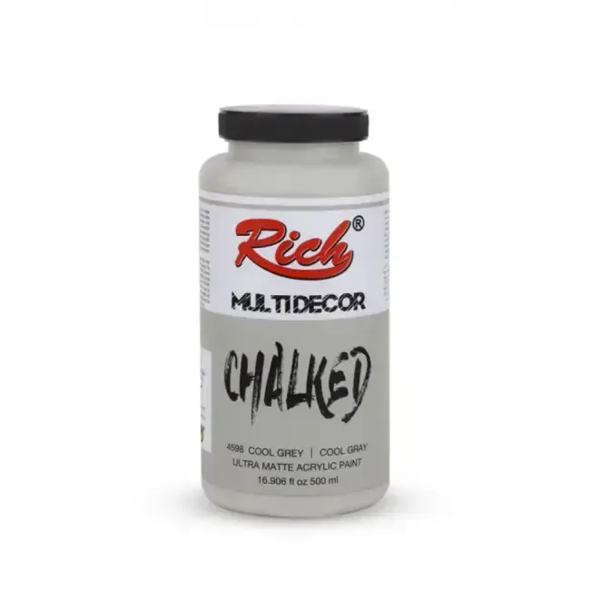 Rich Multi Decor Chalked Ultra Mat Akrilik Boya 500 ml Cool Grey 4598 - Rich