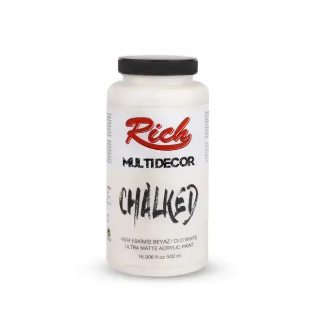 Rich Multi Decor Chalked Ultra Mat Akrilik Boya 500 ml Eskimiş Beyaz 4504 - 1