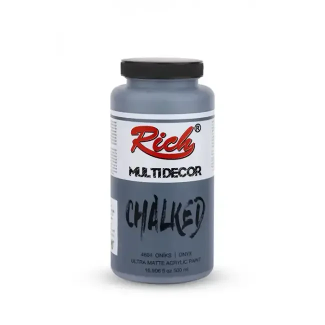 Rich Multi Decor Chalked Ultra Mat Akrilik Boya 500 ml Oniks 4604 - Rich