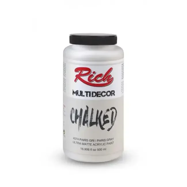 Rich Multi Decor Chalked Ultra Mat Akrilik Boya 500 ml Paris Gri 4574 - Rich