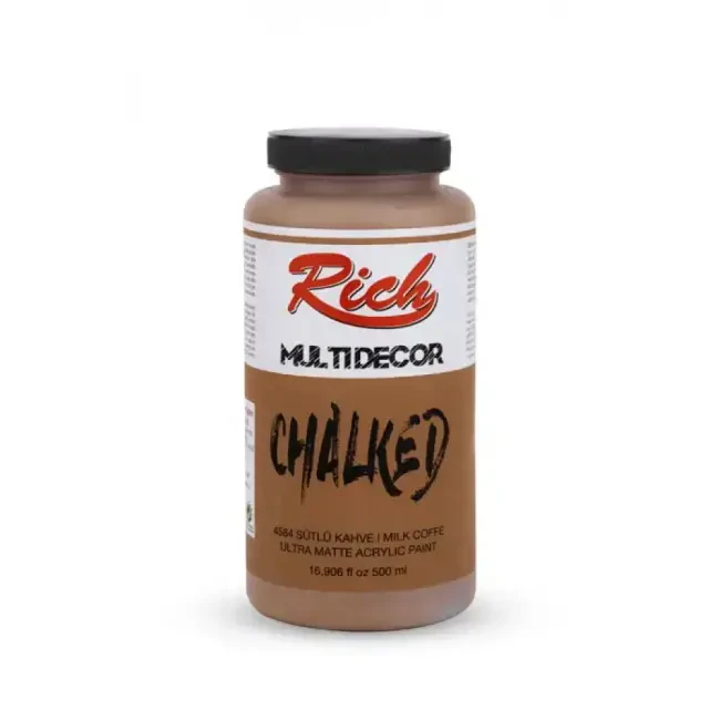 Rich Multi Decor Chalked Ultra Mat Akrilik Boya 500 ml Sütlü Kahve 4584 - 1