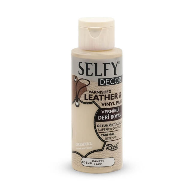 Rich Selfy Decor Vernikli Deri Boyası 120 ml Dantel 10124 - 1