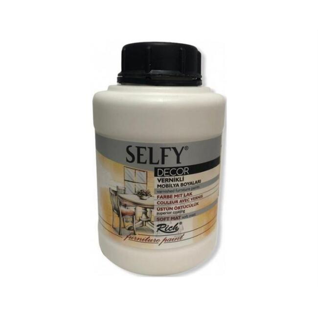 Rich Selfy Decor Vernikli Mobilya Boyası 1250 cc Antik Beyaz 09599 - 1