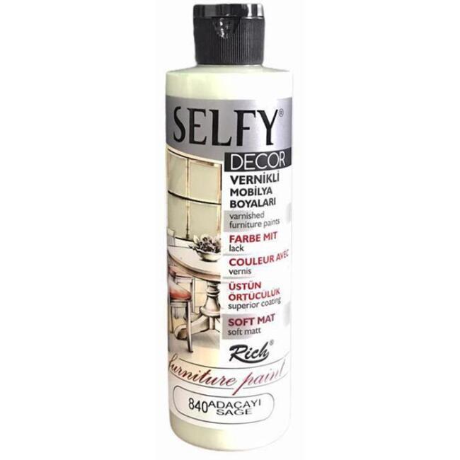 Rich Selfy Decor Vernikli Mobilya Boyası 240 cc Adaçayı 09449 - 1
