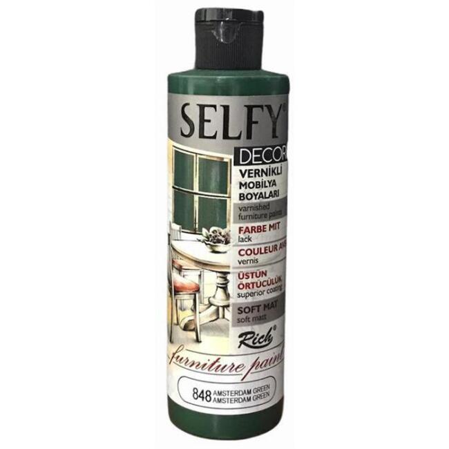 Rich Selfy Decor Vernikli Mobilya Boyası 240 cc Amsterdam Green 09453 - 1