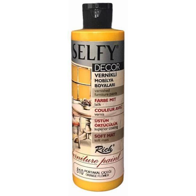 Rich Selfy Decor Vernikli Mobilya Boyası 240 cc Portakal Çiçeği 09434 - 1