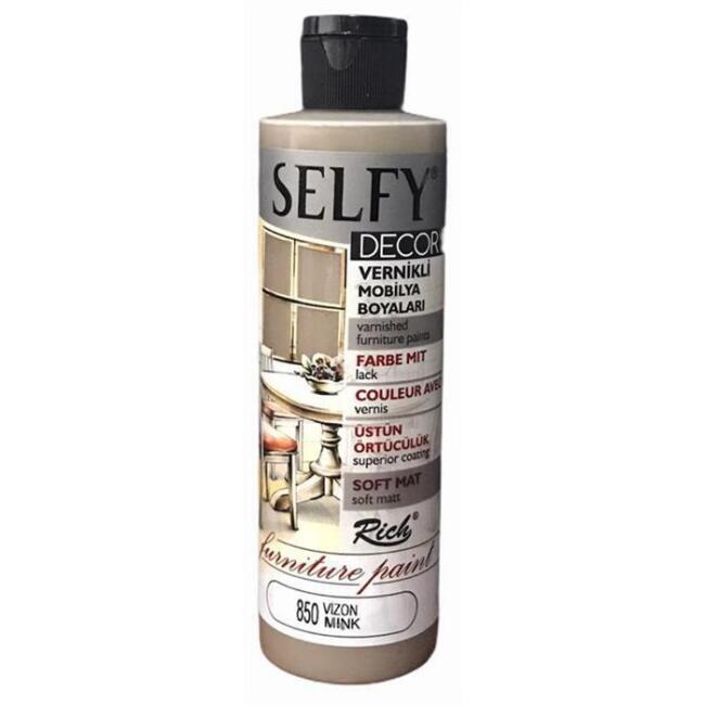 Rich Selfy Decor Vernikli Mobilya Boyası 240 cc Vizon 09454 - 1