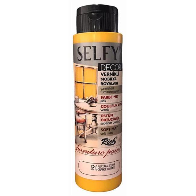 Rich Selfy Decor Vernikli Mobilya Boyası 500 cc Portakal Çiçeği 09474 - 1