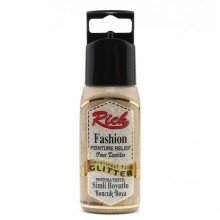 Rich Fashion Boyutlu Boncuk Boya 60 cc Simli Altın 01756 - Rich