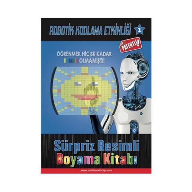 Robotik Kodlama Etkinliği 1 Sürpriz Resimli Boyama Kitabı - 1