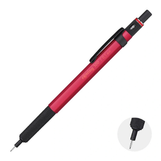 Rotring 500 Kırmızı Uçlu Kalem 0.5 mm - Rotring