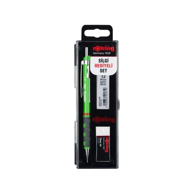 Rotring Tikky 0.7 mm Uçlu Kalem Silgi Hediyeli Açık Yeşil Renk - 1