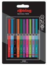 Rotring Fineliner Keçe Uçlu Kalem 10'lu 2166220 - Rotring