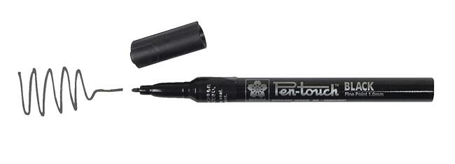 Sakura Pen Touch 1.0 mm Siyah Fine Marker Kalem XPMK-49 - 2
