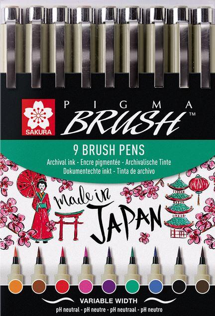 Sakura Pigma Brush 9'lu Set N:Bpoxsdk-Br#9 - 1