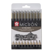 Sakura Pigma Micron Teknik Çizim Kalem Seti 10’lu N:BP0XSDK10A - Sakura