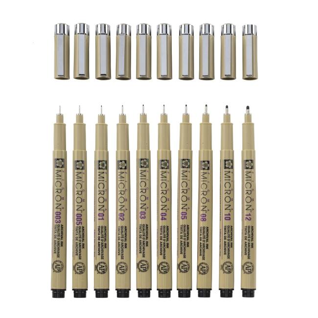 Sakura Pigma Micron Teknik Çizim Kalem Seti 10’lu N:BP0XSDK10A - 2