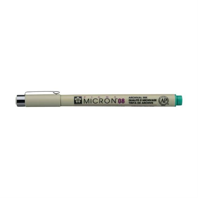 Sakura Pigma Micron Teknik Çizim Kalemi 08 0,5 mm Yeşil - 1