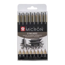 Sakura Pigma Micron Teknik Çizim Kalemi 8’li Set N:BPOXSDK8 - Sakura